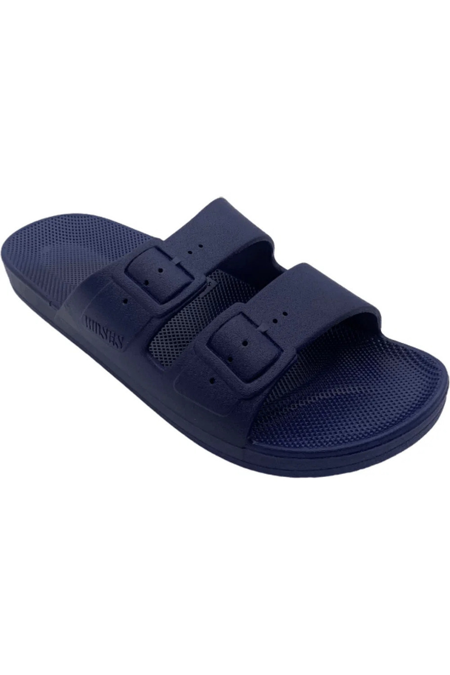 Freedom Moses Slide Sandals The Solids Navy - Medium